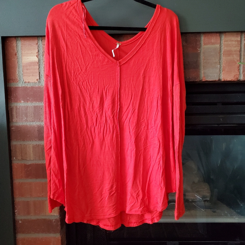 Free people coral tunic
